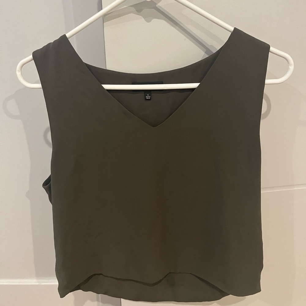 Aritzia Murphy blouse olive